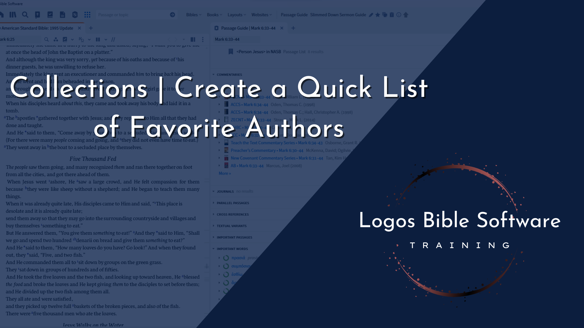 Collections | Quickly See What Your Favorite Authors Have to Say About a Verse