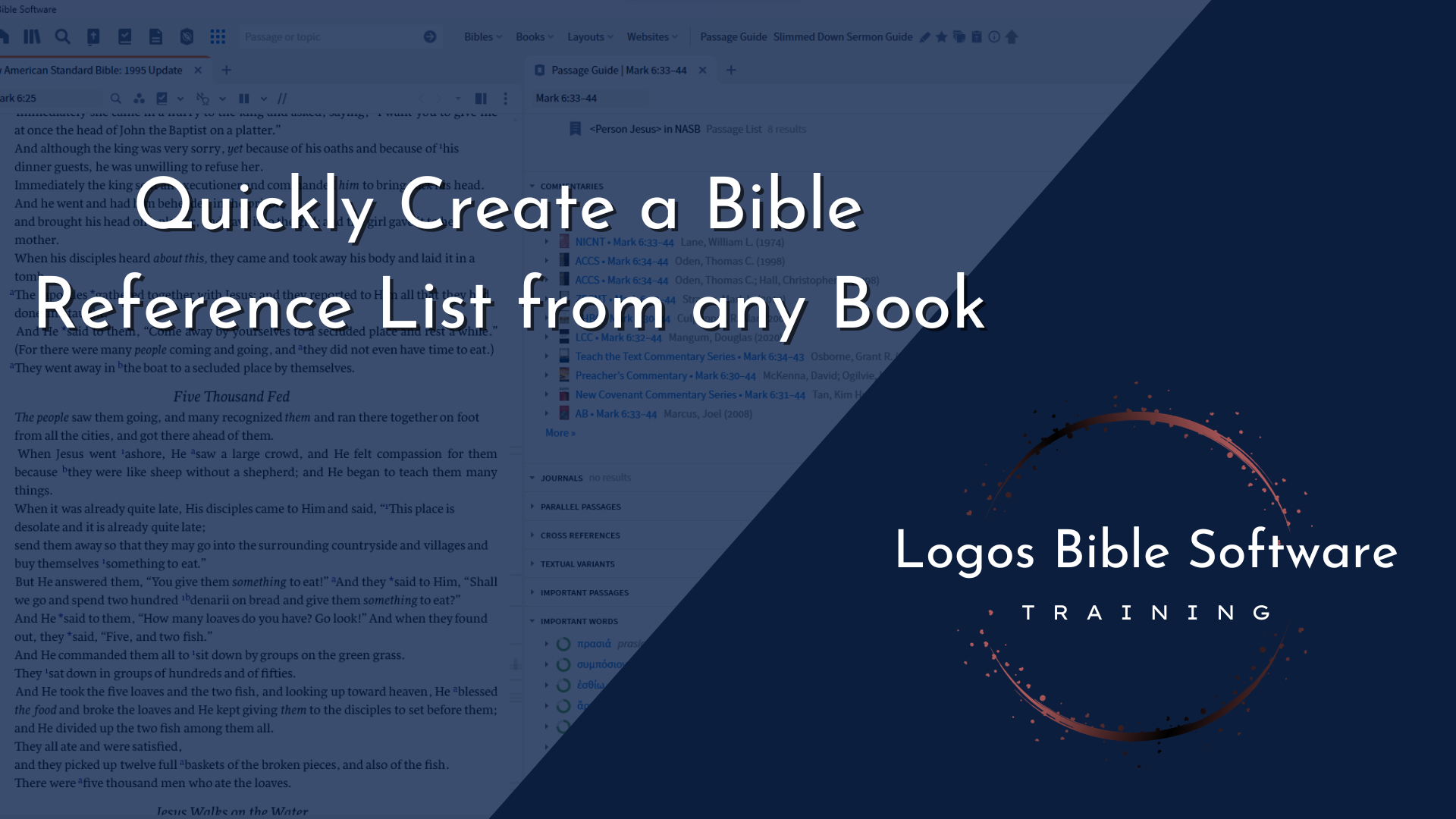 Quickly Create a Bible Reference List from any Book in Your Library