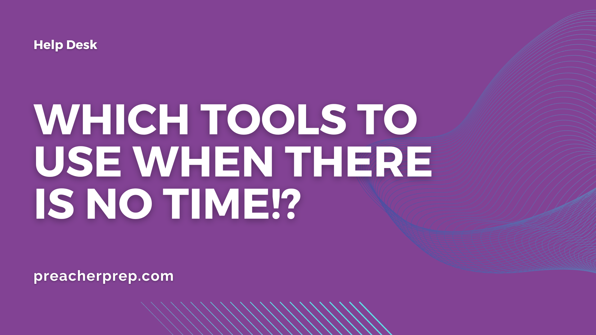 Which Tools to Use When There is No Time?