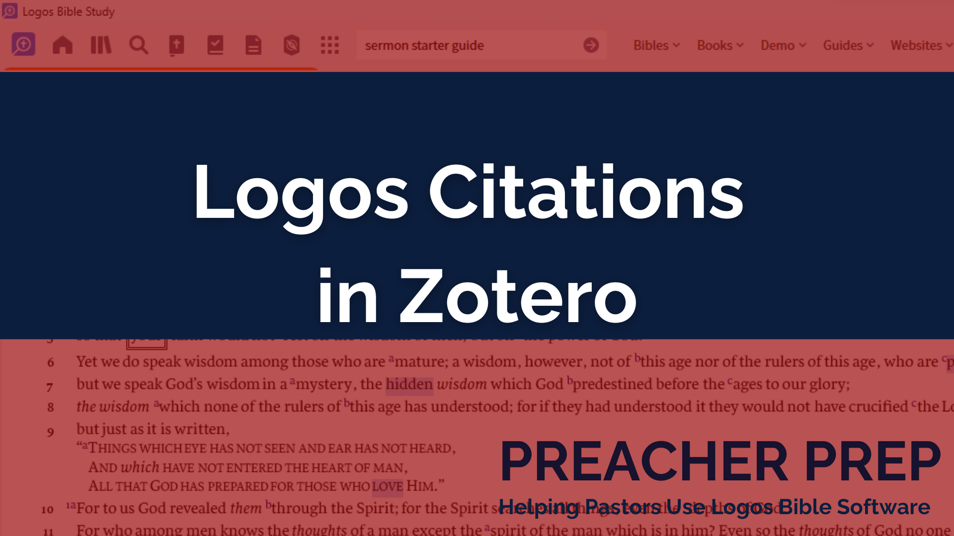 Logos Citations in Zotero