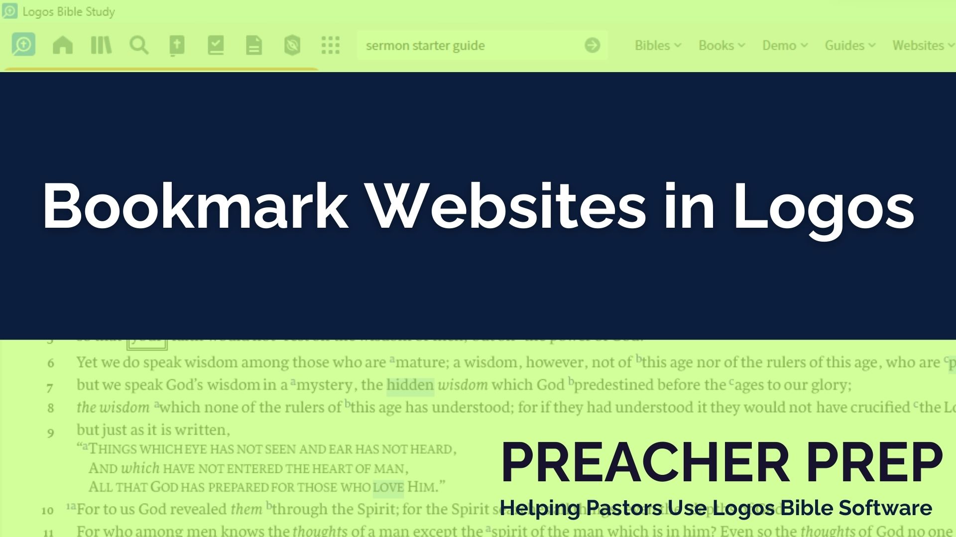 How to Bookmark Websites in Logos