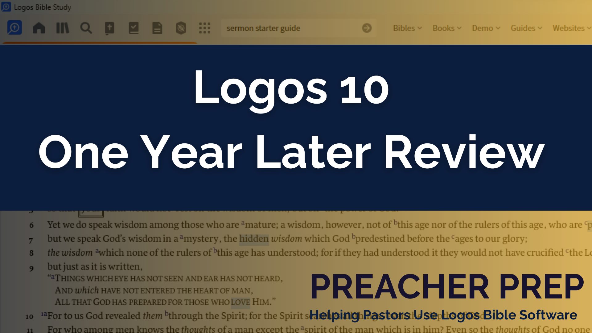 Logos 10 | 1 Year Later