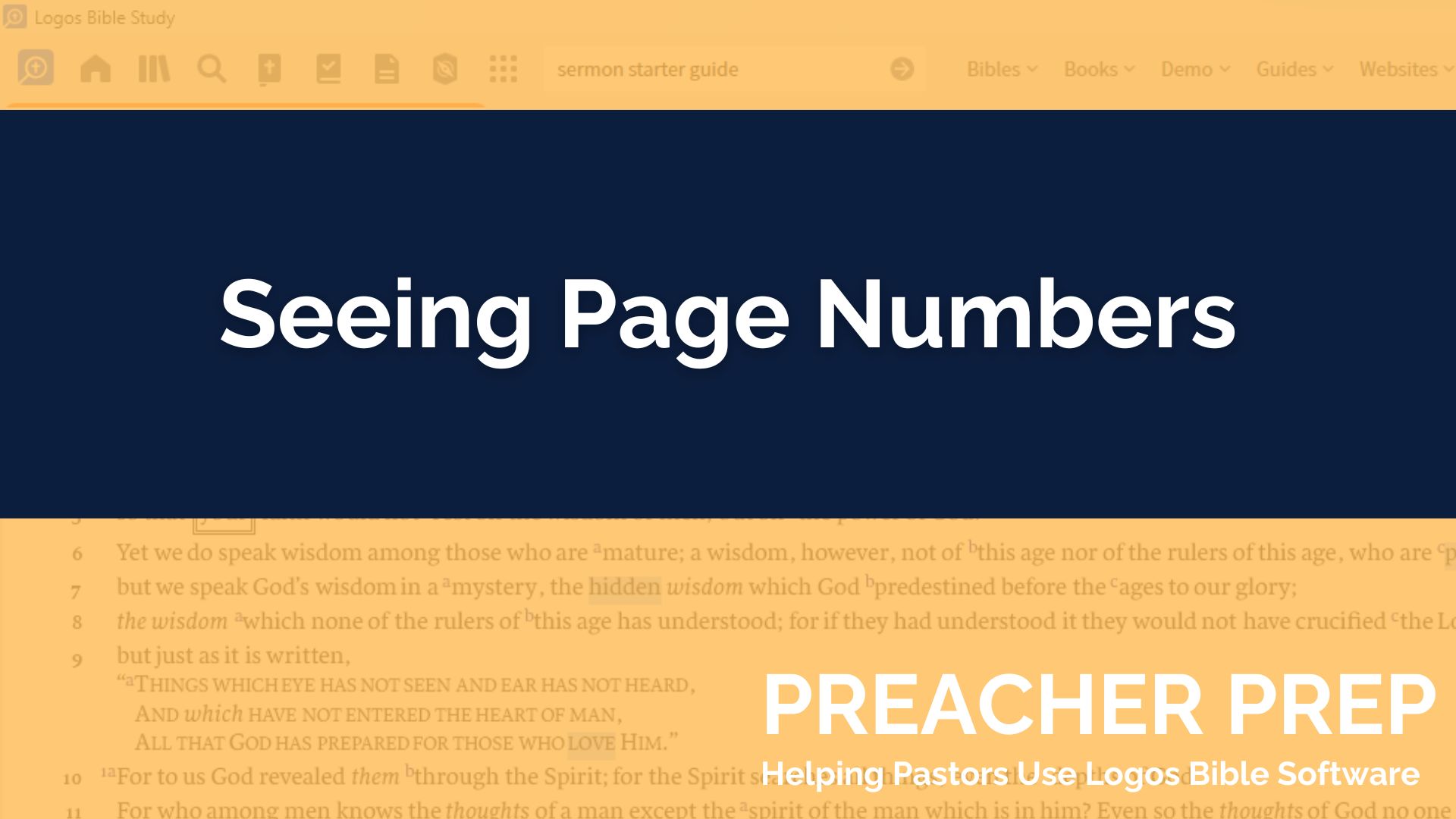 Seeing Page Numbers